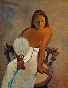 Jenta med en fan, 1902 av Paul Gauguin