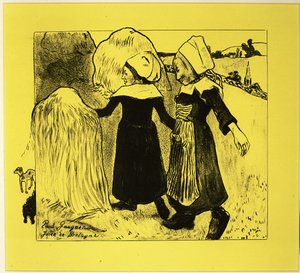 The Joys of Brittany, fra Volpini Suite: Dessins lithographiques, 1889., 1889. av Paul Gauguin