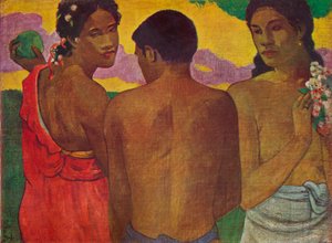 De tre tahitianere, 1899 av Paul Gauguin