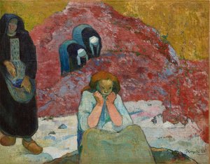 Vinhøsten, menneskelig elendighet, 1888. av Paul Gauguin