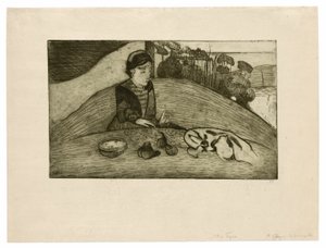 Kvinnen med fiken av Paul Gauguin