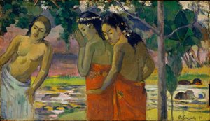 Tre tahitiske kvinner, 1896 av Paul Gauguin