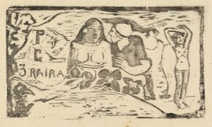 Tittelside for Le Sourire Tittel på smilet, i eller etter 1895. av Paul Gauguin