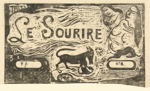 Tittelside for Le Sourire Tittel på smilet, i eller etter 1895. av Paul Gauguin