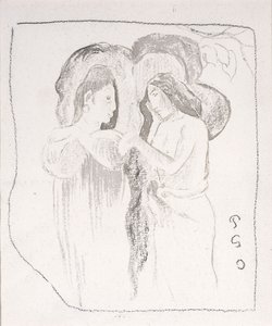 To tahitiske kvinner, ca. 1894 av Paul Gauguin