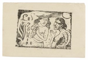 Two Women Chattering, headpiece for Le Sourire av Paul Gauguin