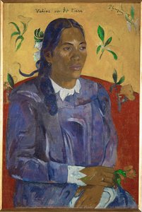 Blomsterkvinne (olje på lerret) av Paul Gauguin