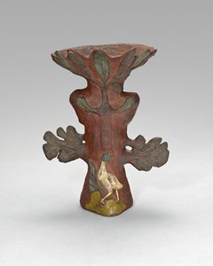 Vase i form av en tropisk plante med fugl og guddom, 188788. av Paul Gauguin