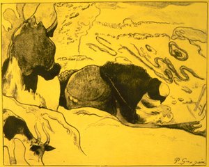 Washerwomen, fra Volpini Suite: Dessins lithographiques, 1889., 1889. av Paul Gauguin
