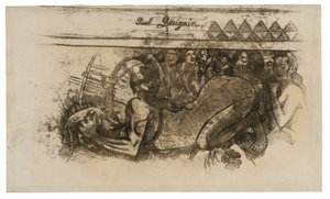 Kvinne med en katt av Paul Gauguin