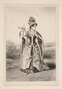 (CHATELAINE MIDDELALDER.) av Paul Gavarni