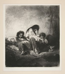 (En fattig familie.) av Paul Gavarni