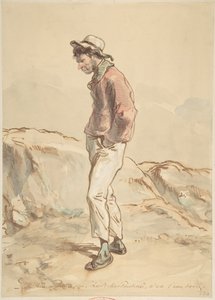 En sjømann som står ved bredden, 1859-60. av Paul Gavarni