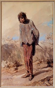 Dårlige 15 minutter En domfelt har galgen. Akvarell og gouache av Paul Gavarni (1804-1866) av Paul Gavarni