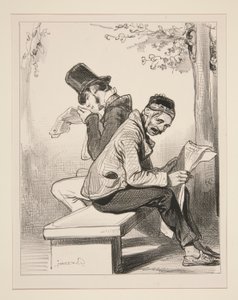 Til disse imponerende ordene ble det svart en tale som støyen fra private samtaler hindret oss i av Paul Gavarni
