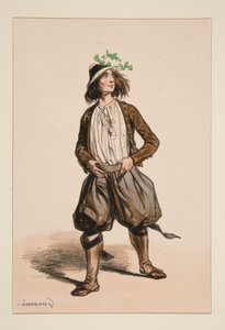 GEIBERT. Stråhatt. av Paul Gavarni