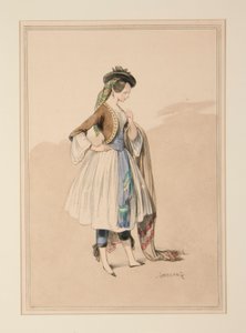 GAVARNI COSTUMES, utført av Moreau, av Paul Gavarni