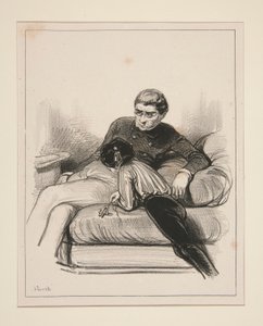 Denne Madame de Lieusaint er dum! av Paul Gavarni