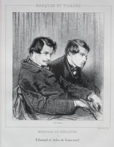 Edmond og Jules de Goncourt, 1853. av Paul Gavarni