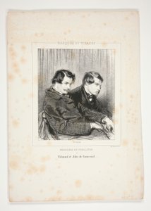 Edmond og Jules de Goncourt av Paul Gavarni