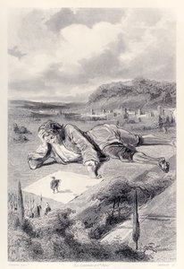 Gulliver har et publikum med Emperor of Lilliput, fra den franske utgaven av Gullivers Travels av Jonathan Swift av Paul Gavarni