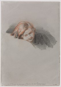 Leder for en ung mann-studie for LOiseau de passage, 1853. av Paul Gavarni