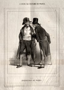 Historie om kostyme i Frankrike: Bourgeois of Paris av Paul Gavarni