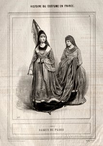 Historie om kostyme i Frankrike: Ladies of Paris av Paul Gavarni