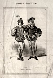 Historie om kostyme i Frankrike: Fortellende dommere av Paul Gavarni