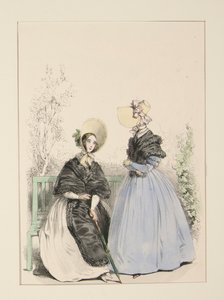 JULI 1837. Stråhatter. av Paul Gavarni