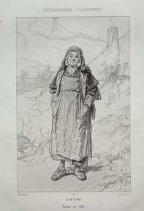 Melkepike. av Paul Gavarni