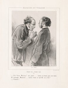 Masker og ansikter: Her, der av Paul Gavarni