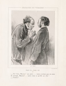 Masker og ansikter: Her, der, 1850-tallet. av Paul Gavarni