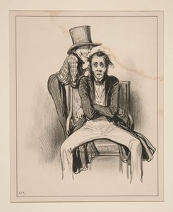 ...Monsieur Albert? Det er en herre fra Jardin des Plantes... av Paul Gavarni