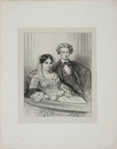 Her og der: Phèdre på Théâtre-Francais... av Paul Gavarni