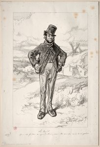 Physionomies Parisiennes: The Monday, 1857-58. av Paul Gavarni