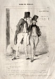 Baksiden av medaljer, 1842. av Paul Gavarni