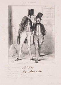 Baksiden av medaljene: Meg som taler til deg, 1840. av Paul Gavarni