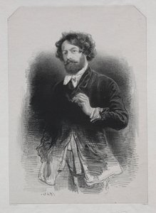 Selvportrett, 1842. av Paul Gavarni