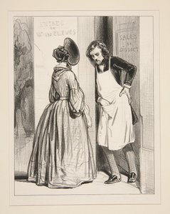 I åtte måneder nå, Auguste, har De lovet meg en liten kappe... av Paul Gavarni