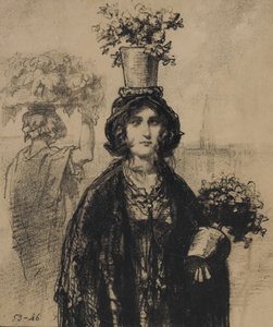 Vi har på oss massevis av blomster denne våren, spesielt på hatter Fashionable Magazine, plat..., 1853. av Paul Gavarni