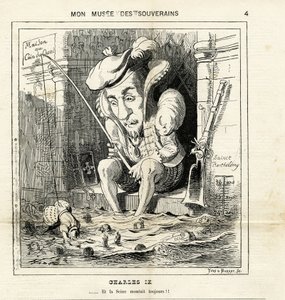 karikatur av Charles IX i Le Charivari av Paul Hadol