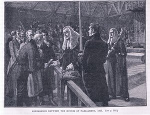 Konferanse mellom Houses of Parliament AD 1835 av Paul Hardy