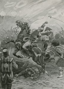 Sir Edward Pakenhams død i slaget ved New Orleans, 1814 av Paul Hardy