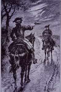Dick Turpin møter motorveimannen Tom King (gravering)