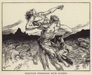 Hercules bryter med Antaeus av Paul Hardy
