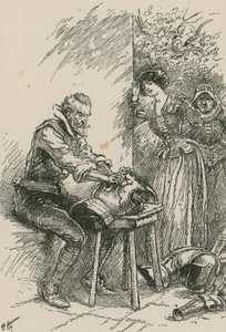 Det første han gjorde var å skure en rustning som hadde tilhørt oldefaren hans av Paul Hardy
