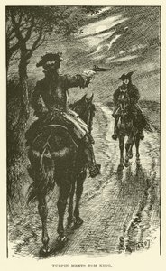 Turpin møter Tom King (gravering) av Paul Hardy