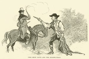 Twm Shon Catti and the Highwayman (gravering) av Paul Hardy