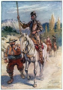 Hvilken juvel presenterte hun deg da du dro, illustrasjon fra «The Adventures of Don Quixote», utgitt av G. Bell und Sons, Ltd., 1911 av Paul Hardy